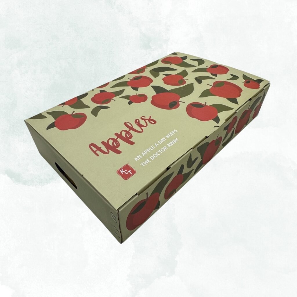 Apples Big corrugated boxes by vintage offset