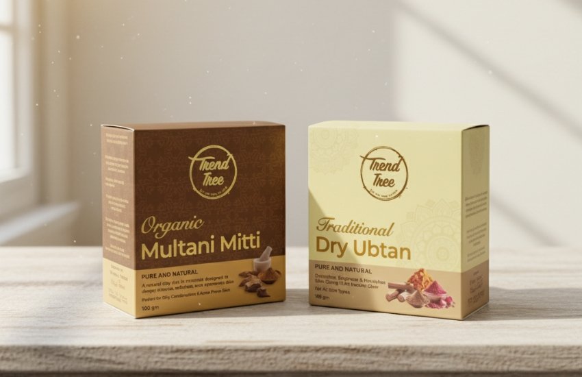 Dry ubtan paper box for trend tree