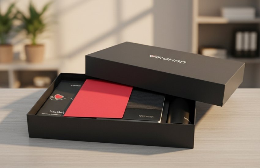 Corporate Gift box for Delhi Medical Institute by vintage offset